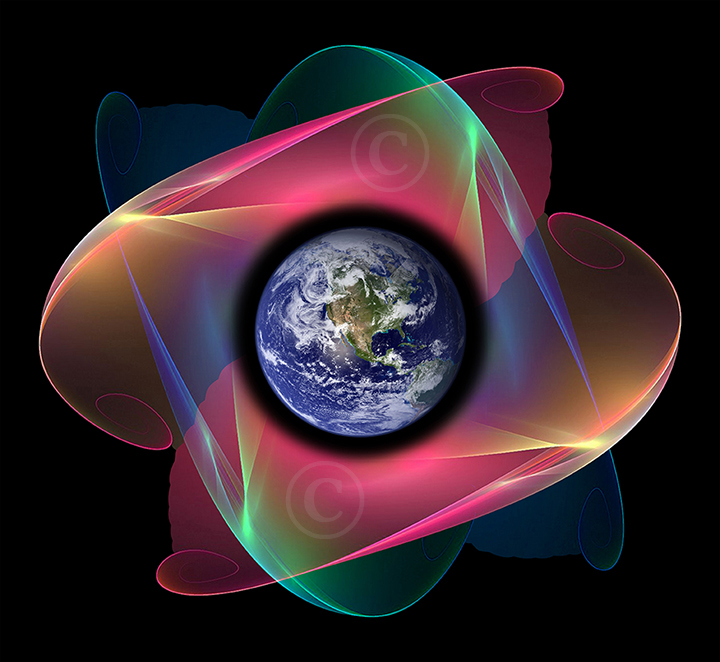 Fractal and Earth composition